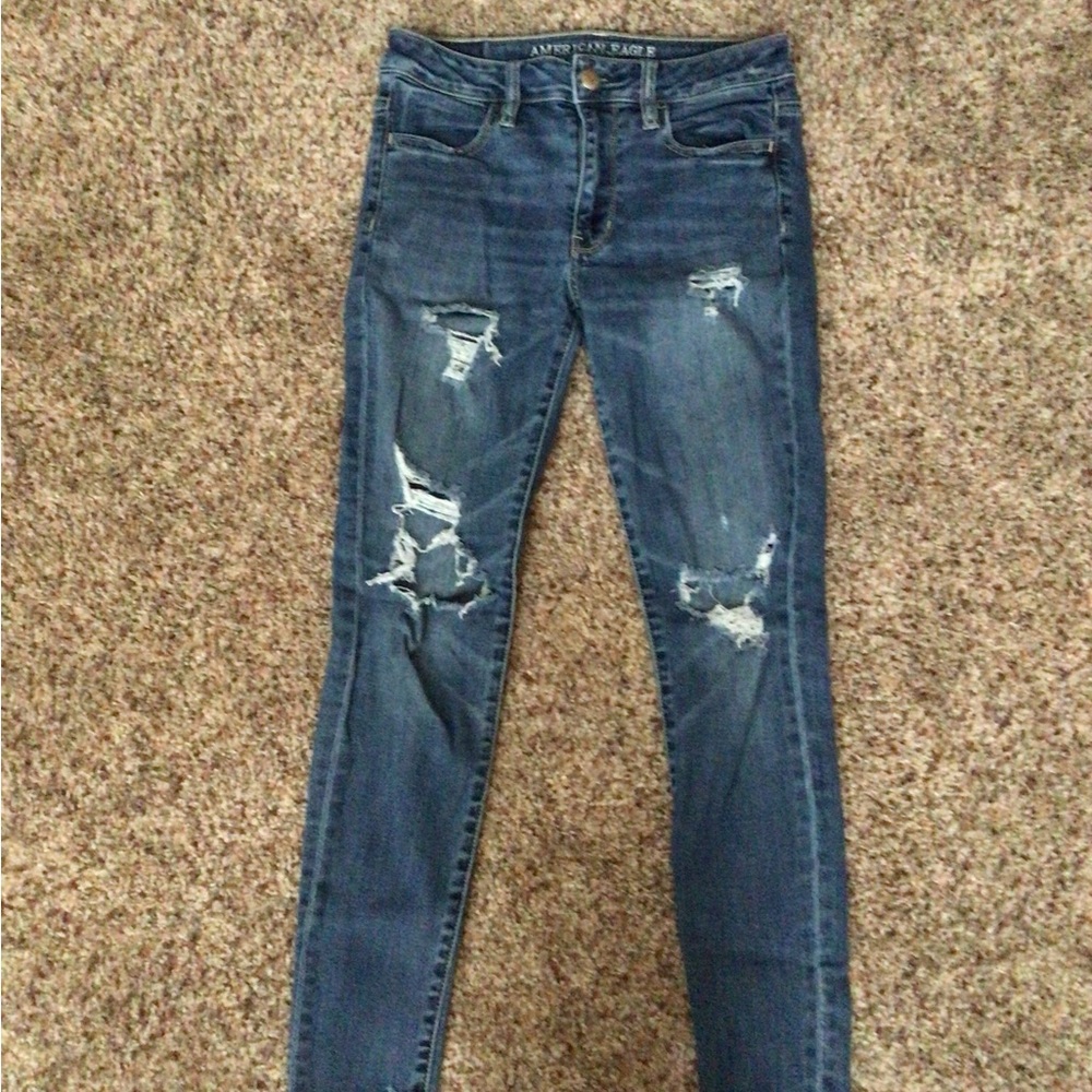 AMERICAN EAGLE Jeans sz 4 High Rise Jegging Super Stretch